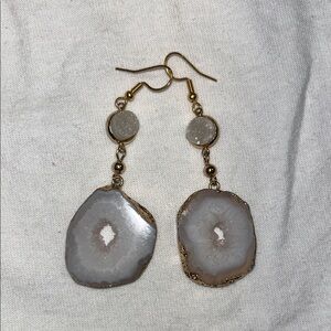 Elegant Kinsley Armelle Geode Drop Earrings